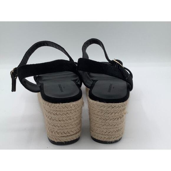 Banana Republic Wedges Black Suede Size 10 Classy Chic EUC - Picture 4 of 7